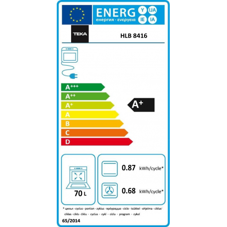 Teka HLB 8416 Airfry Αυτόνομος Φούρνος HydroClean® PRO Black