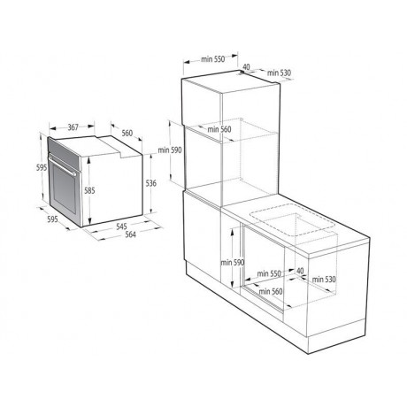 Hisense BSA65226AX Αυτόνομος Φούρνος 77lt Inox