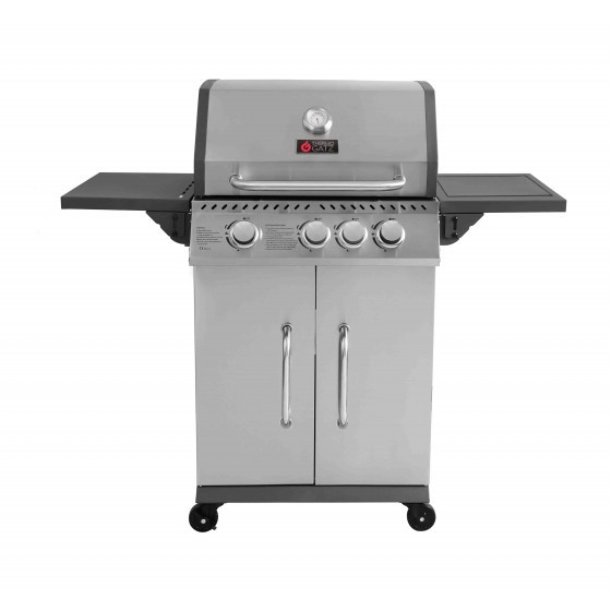 Thermogatz Gs Grill Elite Ψησταριά Υγραερίου Μαντεμένιας Σχάρας 60x42εκ. με 3 Εστίες 9kW και Πλαϊνό Μάτι  03.313.208