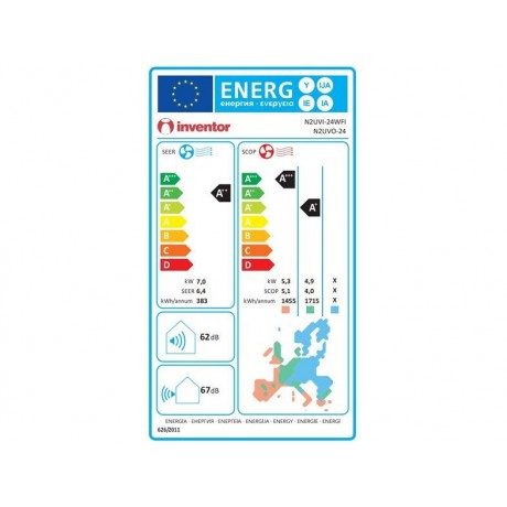 Inventor Neo 2 N2UVI-24WFI/N2UVO-24 Κλιματιστικό Inverter 24000 BTU A++/A+++ με Ιονιστή και Wi-Fi