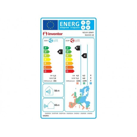 Inventor Neo 2 N2UVI-18WFI/N2UVO-18 Κλιματιστικό Inverter 18000 BTU A++/A+++ με Ιονιστή και Wi-Fi