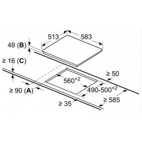 Bosch PKE645BB2E Αυτόνομη Εστία 4 Θέσεων Inox Πλαίσιο 60 cm