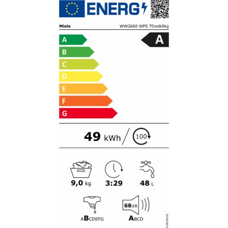 Miele WWG660 WPS Πλυντήριο Ρούχων 9kg 1400 Στροφών 