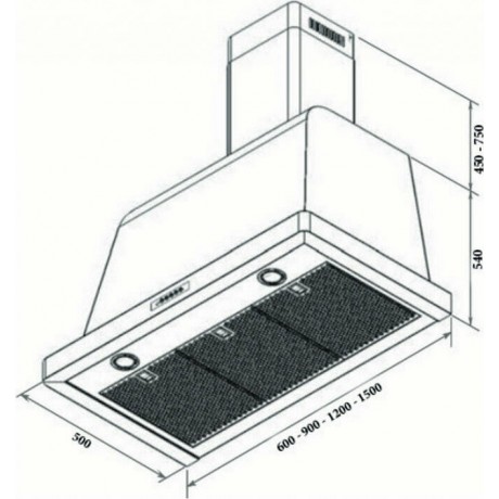 Lofra Dolcevita 120 S Απορροφητήρας Καμινάδα 120cm Inox  