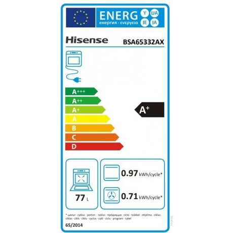 Hisense BSA65332AX Εντοιχιζόμενος Φούρνος Ατμού με AirFry 77Lt Inox