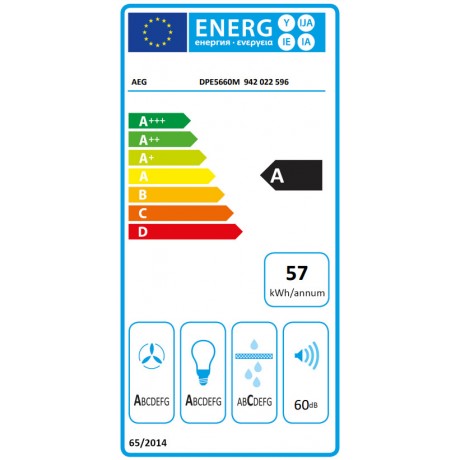 AEG DPE5660M Συρόμενος Απορροφητήρας 60cm Inox