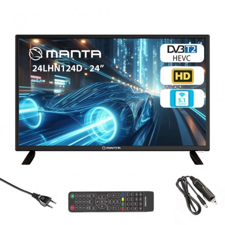 Manta LED240E4 Τηλεόραση 24" HD Ready LED Λειτουργία 12Volt 