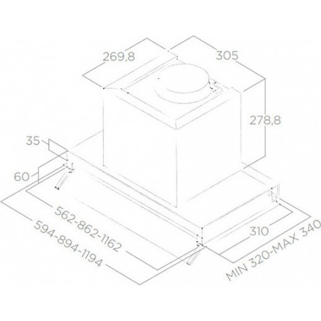 Elica Box In Plus IXGL/A/60 Μηχανισμός Απορρόφησης 60 cm Inox & Λευκό Γυαλί