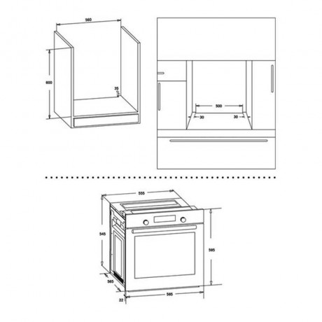 Thermogatz TGS 5511 BL RUSTIC + TGS 6040 GL+ TGS 950 BL Εντοιχιζόμενο Σετ Οικιακών Συσκευών με Φούρνο Υγραερίου 04.405.123 + 04.405.134 + 04.400.067