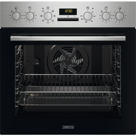 Zanussi ZOHEX2X + ZHDN670X Φούρνος Κάτω Πάγκου 72lt με Κεραμικές Εστίες Inox 