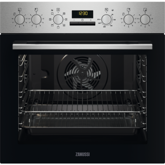 Zanussi ZOHEX2X Φούρνος κάτω Πάγκου 72lt χωρίς Εστίες Π59.4εκ. Inox