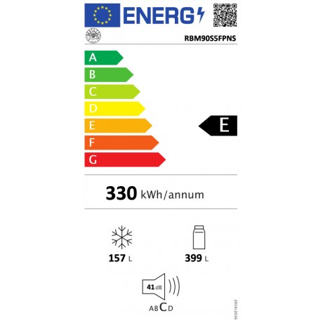 Bertazzoni RBM90 S5F PNS Εντοιχιζόμενος Ψυγειοκαταψύκτης Total NoFrost Υ212.3xΠ90.8xΒ59.2εκ.