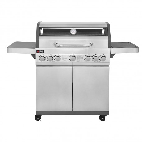 Thermogatz GS Grill View Ψησταριά Υγραερίου Σχάρας 42x82εκ. με 5 Εστίες 15kW και Πλαϊνό Μάτι Υπερύθρων 03.313.334