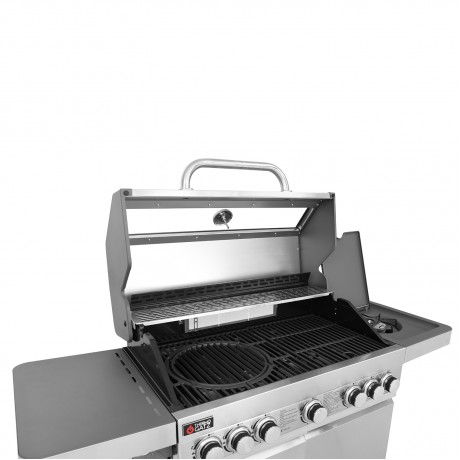 Thermogatz GS Grill View Ψησταριά Υγραερίου Σχάρας 42x82εκ. με 5 Εστίες 15kW και Πλαϊνό Μάτι Υπερύθρων 03.313.334