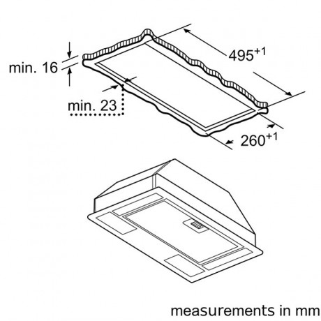 Bosch DLN53AA70 Μηχανισμός Απορρόφησης 53.4cm Inox  