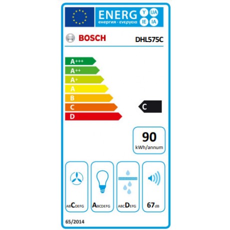 Bosch DHL575C Μηχανισμός Απορρόφησης 52cm Inox