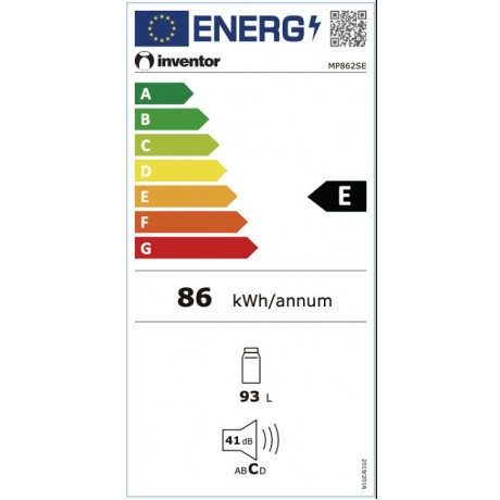 Inventor MP862SE Μονόπορτο Ψυγείο Υ86xΠ47.2xΒ45εκ. Inox