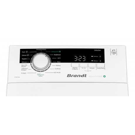 Brandt BT38038QG Πλυντήριο  Άνω Φόρτωσης 8kg Ατμού 1300 Στροφών Κλάσης Α