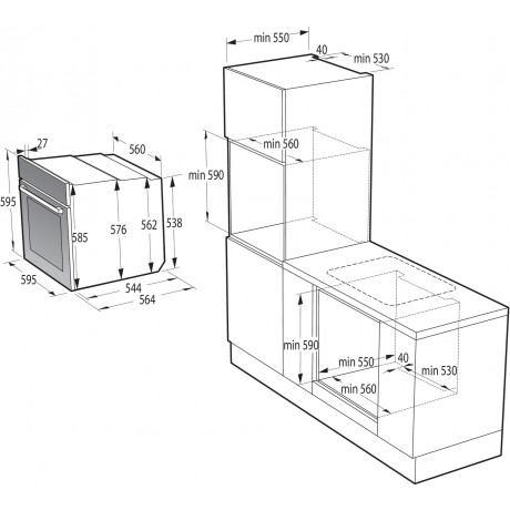 Gorenje BPSX6737E13BG Αυτόνομος Πυρολυτικός Φούρνος Ατμού