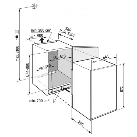 Liebherr IRSe 3900 Pure Εντοιχιζόμενο Mini Bar Συντήρηση