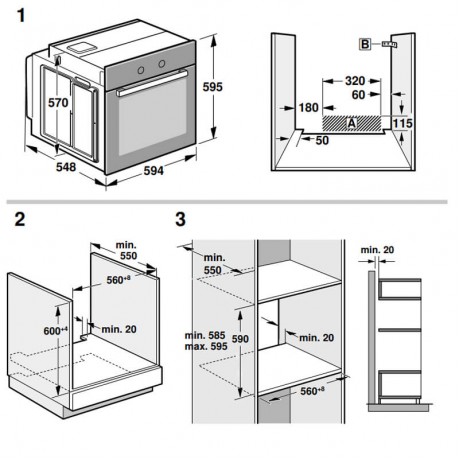 Bosch HBA534ES0 + PKE61RAA2E Σετ Εντοιχισμού 60εκ. Inox