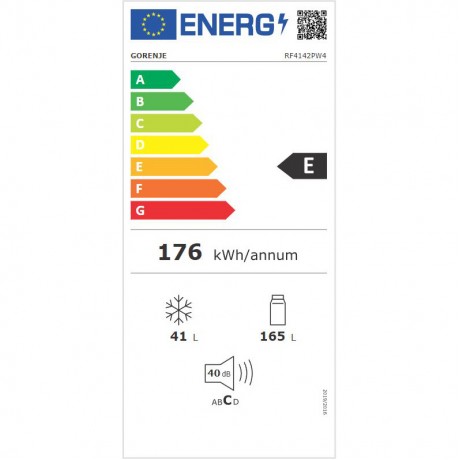 Gorenje RF4142PW4 Ψυγείο Δίπορτο 206lt Υ143.6xΠ55xΒ54.2εκ. Λευκό