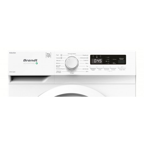 Brandt WFB181QWG Πλυντήριο Ρούχων 8kg με Ατμό 1400 Στροφών  