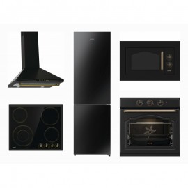 Gorenje BOS67372CLB + EC642CLB + WHC63CLB + BM235CLB + NRK620EABG4 Σετ Οικιακών Συσκευών Classico Μαύρο