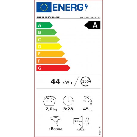 Midea MF100T70B/W-GR Πλυντήριο Ρούχων Άνω Φόρτωσης 7kg με Ατμό 1200 Στροφών