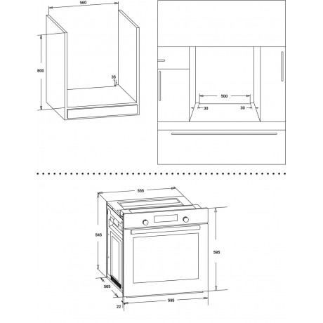 Thermogatz TGS 5511 BL + TGS 9511 BL Φούρνος με Εστίες Υγραερίου Π60εκ. Μαύρος  04.405.123 + 04.405.124