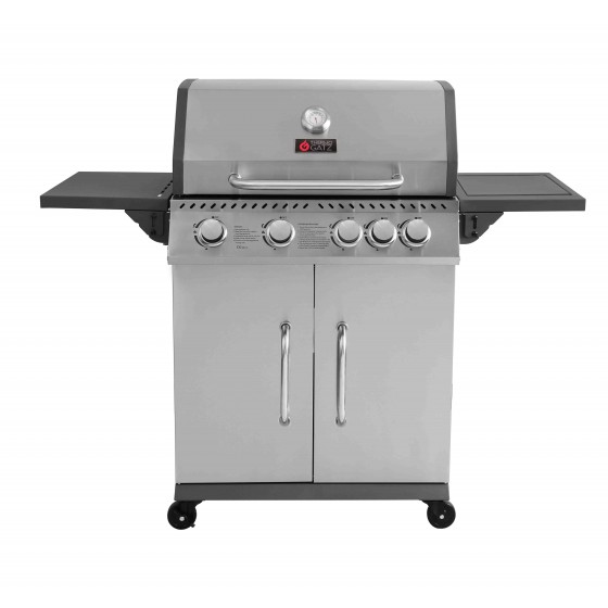 Thermogatz Gs Grill Elite Ψησταριά Υγραερίου Μαντεμένιας Σχάρας 70x42εκ. με 4 Εστίες 12kW και Πλαϊνό Μάτι 03.313.209