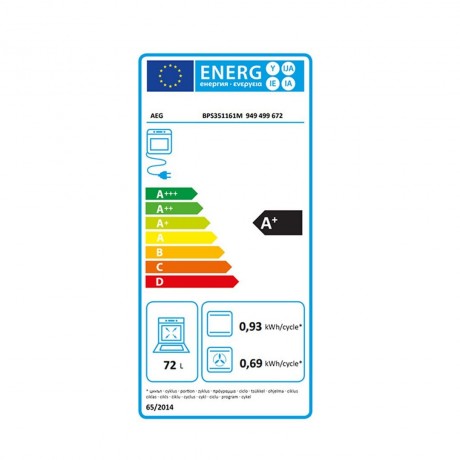 AEG BPS351161M + IKB64431XB Επαγωγικό Σετ Εντοιχισμού με Πυρόλυση 72lt Inox Α+