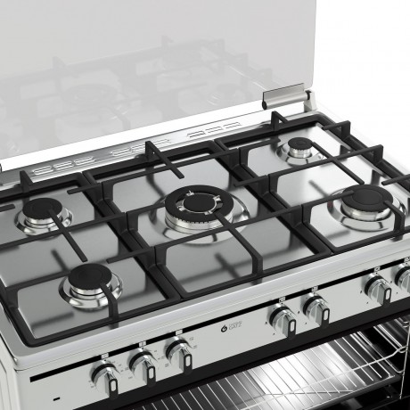 Thermogatz TGS 7301 IX Μικτή Κουζίνα 97lt με Εστίες Υγραερίου Π90εκ. Inox 04.401.095