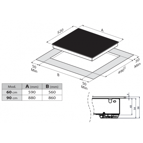 Bertazzoni F60 11 MOD P L X/23 + P60 4CER MOD NE Πυρολυτικό Σετ Εντοιχισμού Inox 