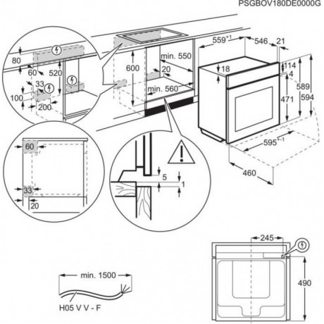 AEG BEE431310M + HK634021XB Σετ Εντοιχισμού 71lt Inox