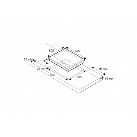 Bertazzoni P60 4L HER AG Εστία Αερίου Αυτόνομη 60.2x52.2εκ. Μπεζ