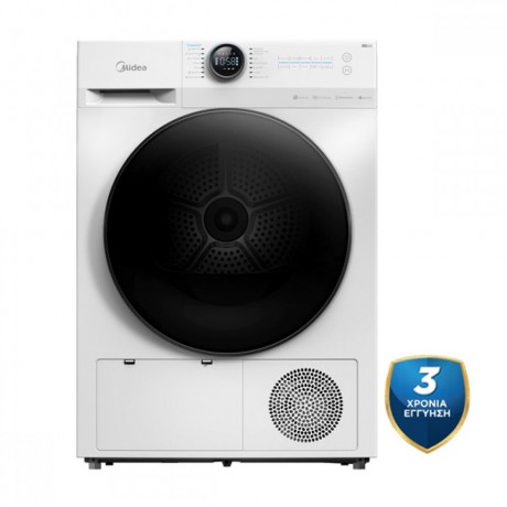 Midea MD200H100BW/W-GR Στεγνωτήριο Ρούχων 10kg A+++ με Αντλία Θερμότητας WiFi