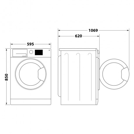 Indesit BDE 107436 WKV Πλυντήριο-Στεγνωτήριο Ρούχων 10kg/7kg Ατμού 1400 Στροφές