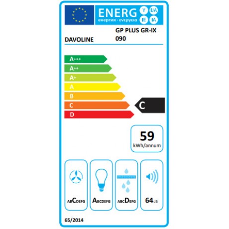 Davoline GP PLUS Συρόμενος Απορροφητήρας 90cm Inox