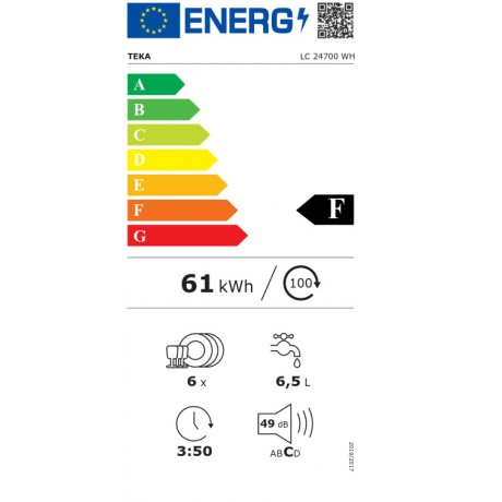 Teka LC 24700 WH Επιτραπέζιο Πλυντήριο Πιάτων για 6 Σερβίτσια Π55xY43.8εκ. Λευκό