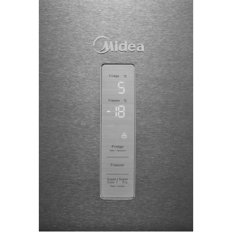 Midea MERB345MGC02 Ψυγειοκαταψύκτης 338lt Total NoFrost Υ185xΠ59.5xΒ70εκ. Inox 