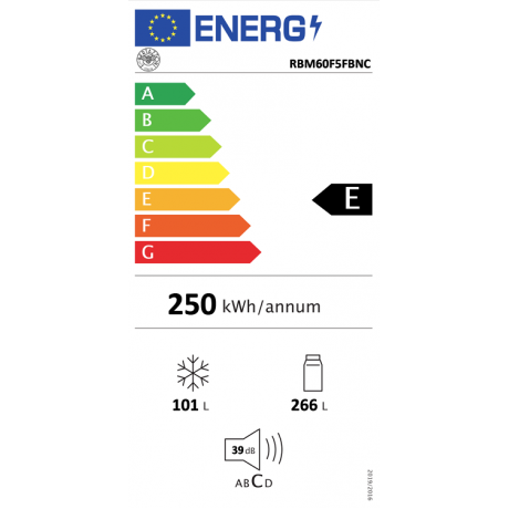 Bertazzoni RBM60F5FBNC Ψυγειοκαταψύκτης 367lt Total NoFrost Υ201xΠ60xΒ66εκ Μαύρο Κρύσταλλο