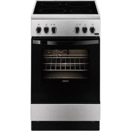 Zanussi ZCV550G1XA Κουζίνα 54lt με Κεραμικές Εστίες Π50εκ. Inox