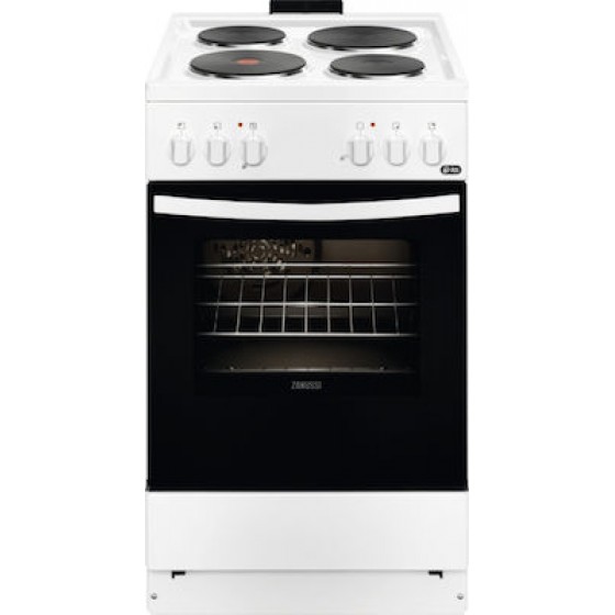 Zanussi ZCE550H1WA Κουζίνα 54lt με Εμαγιέ Εστίες Π50εκ. Λευκή