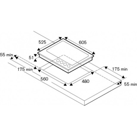 Bertazzoni P60 4L MOD GNE Εστία Αερίου με 4 Καυστήρες